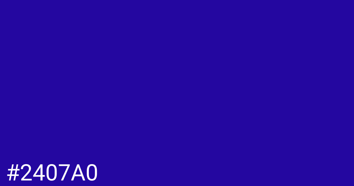 Hex color #2407a0 graphic