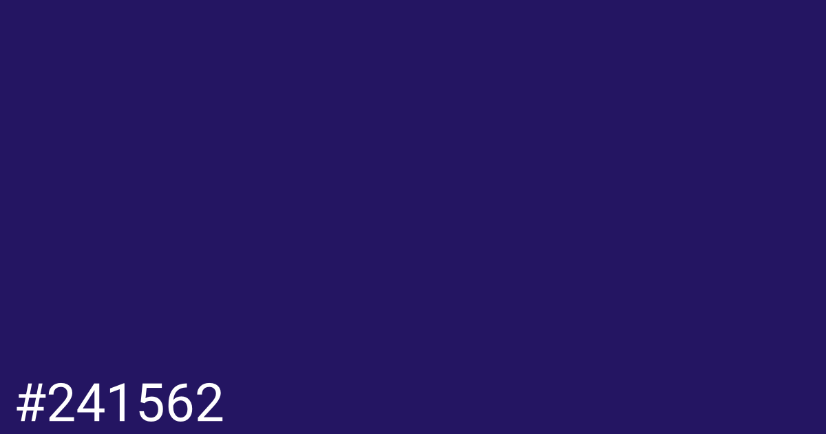 Hex color #241562 graphic