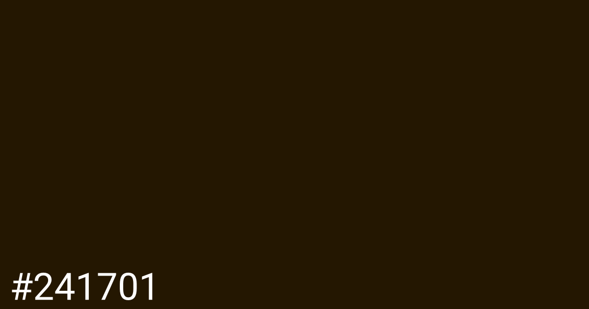 Hex color #241701 graphic