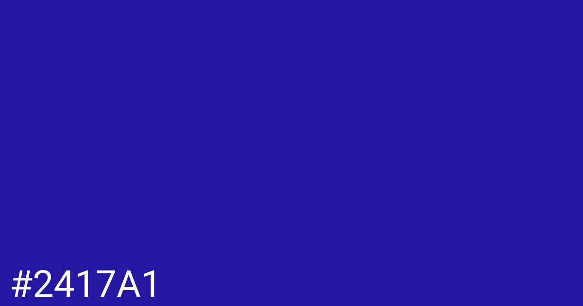 Hex color #2417a1 graphic