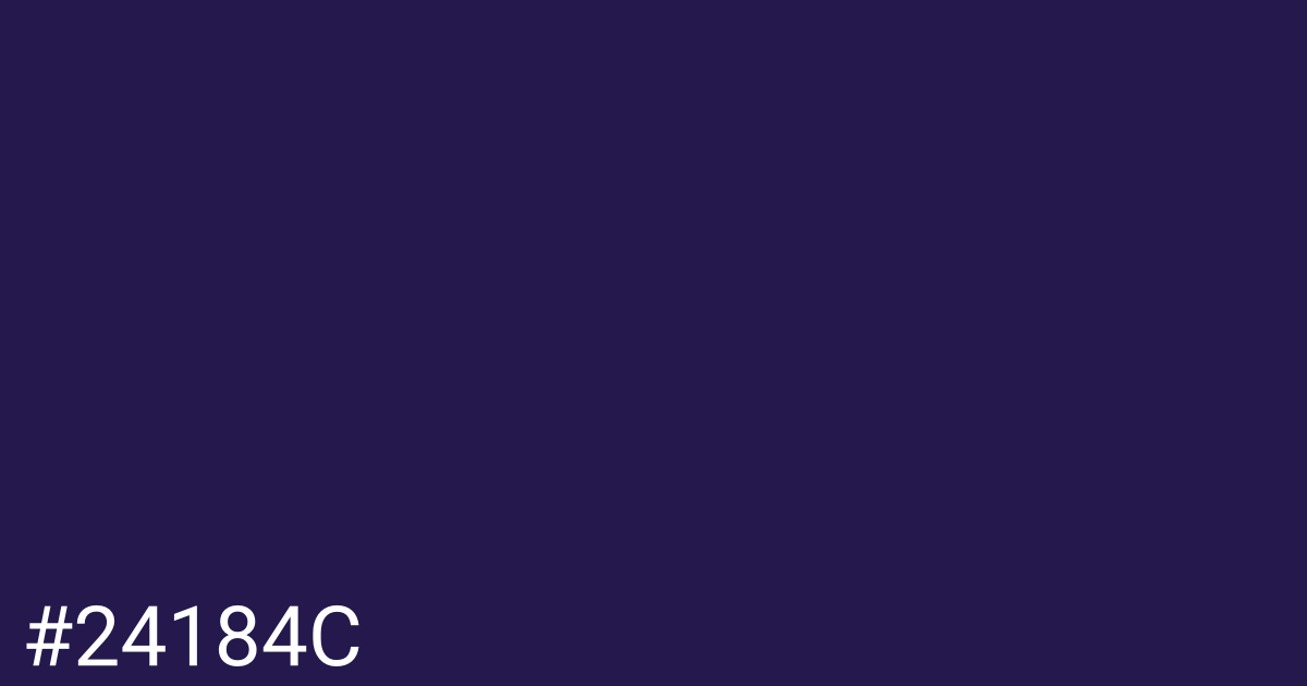Hex color #24184c graphic