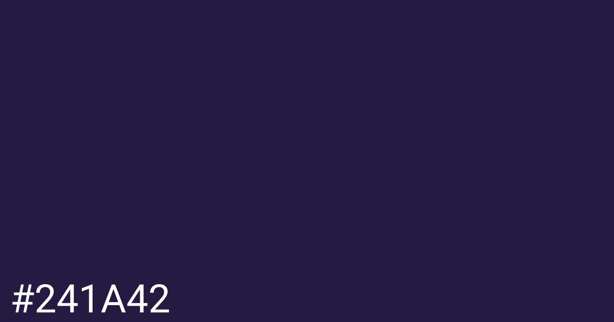 Hex color #241a42 graphic
