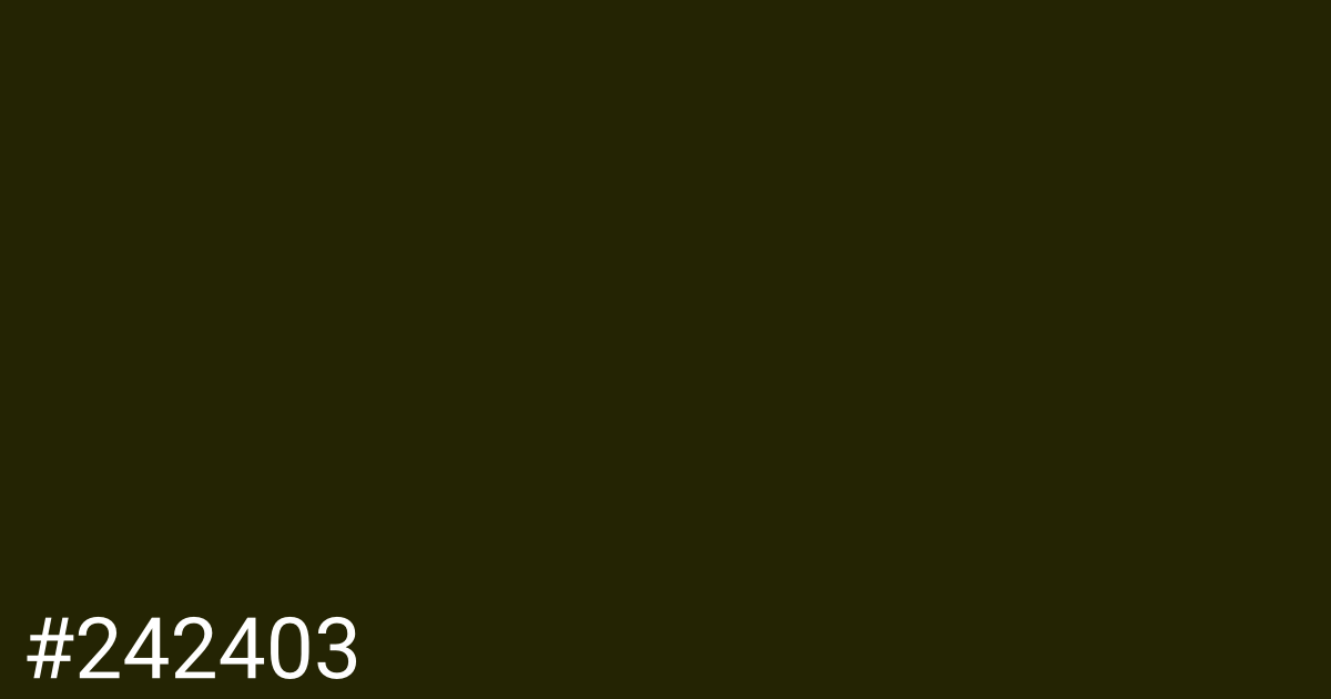 Hex color #242403 graphic