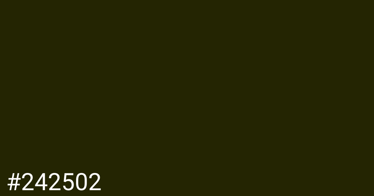 Hex color #242502 graphic