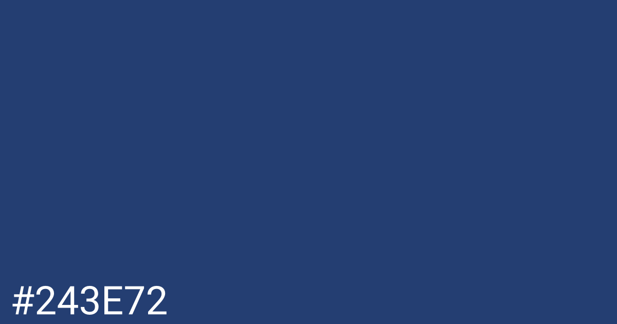 Hex color #243e72 graphic