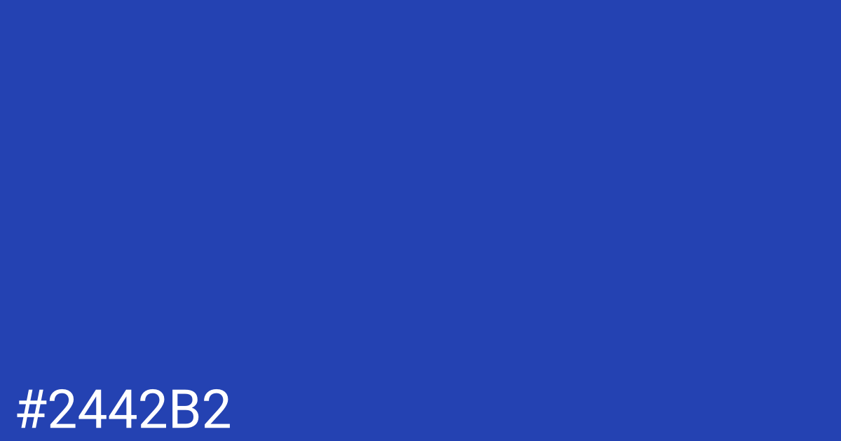 Hex color #2442b2 graphic