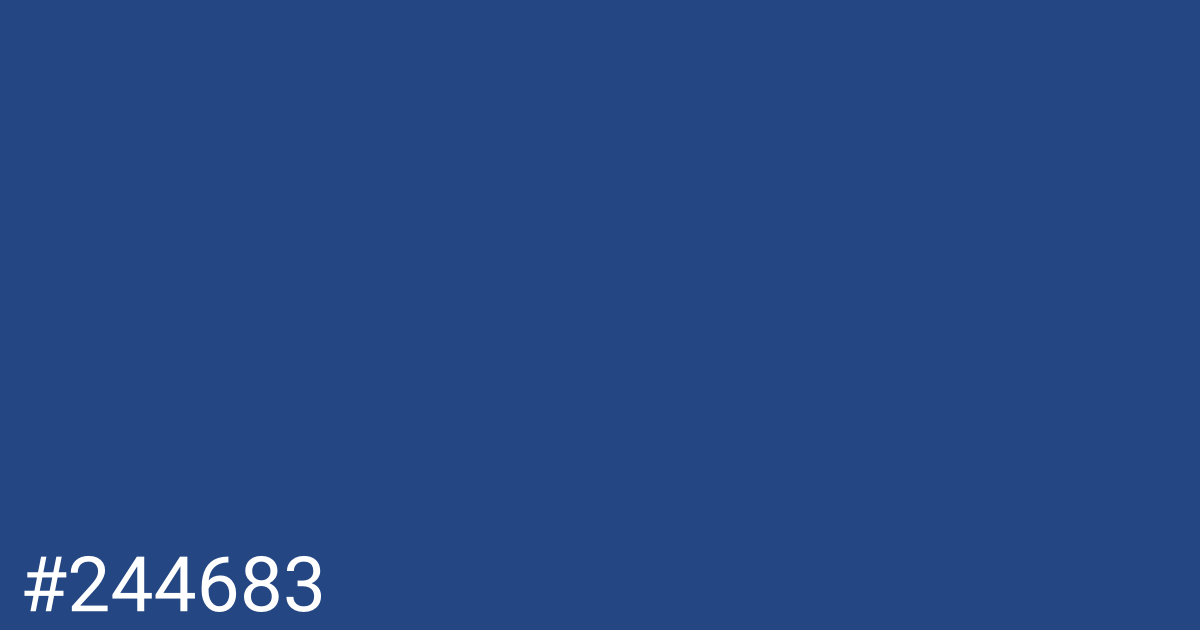 Hex color #244683 graphic