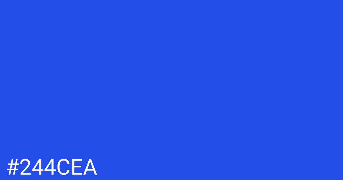Hex color #244cea graphic