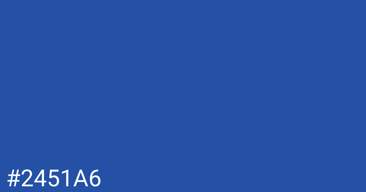 Hex color #2451a6 graphic