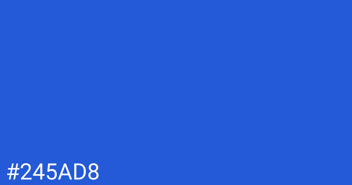 Hex color #245ad8 graphic