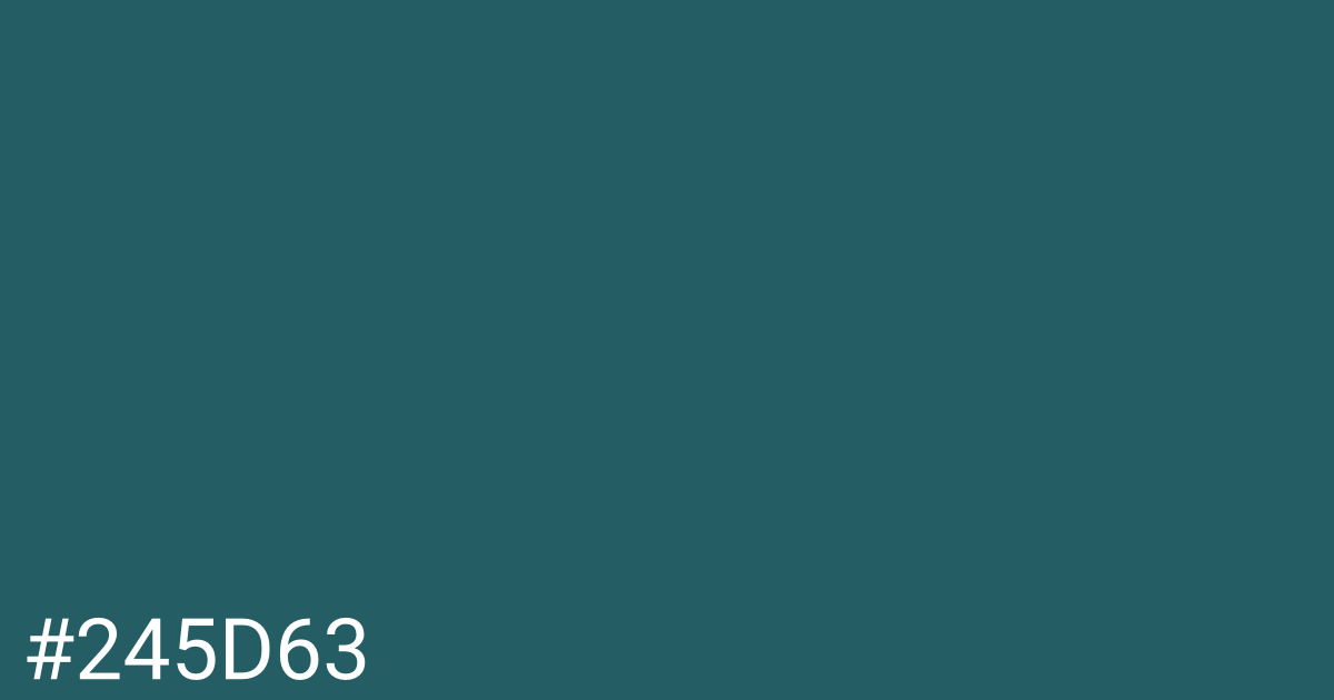 Hex color #245d63 graphic