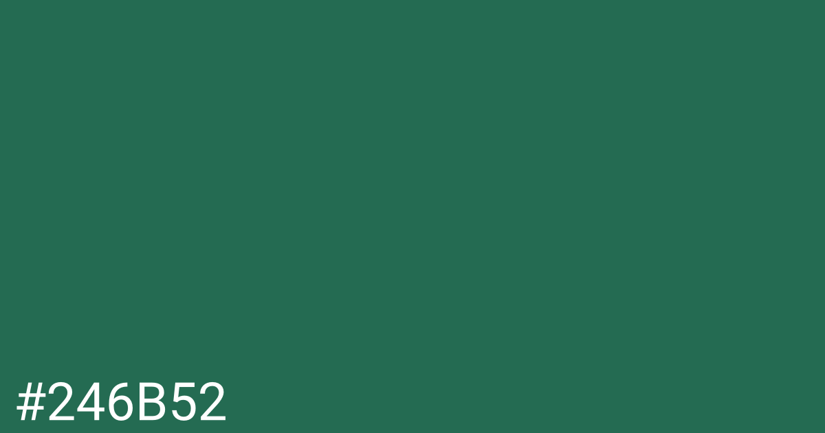 Hex color #246b52 graphic