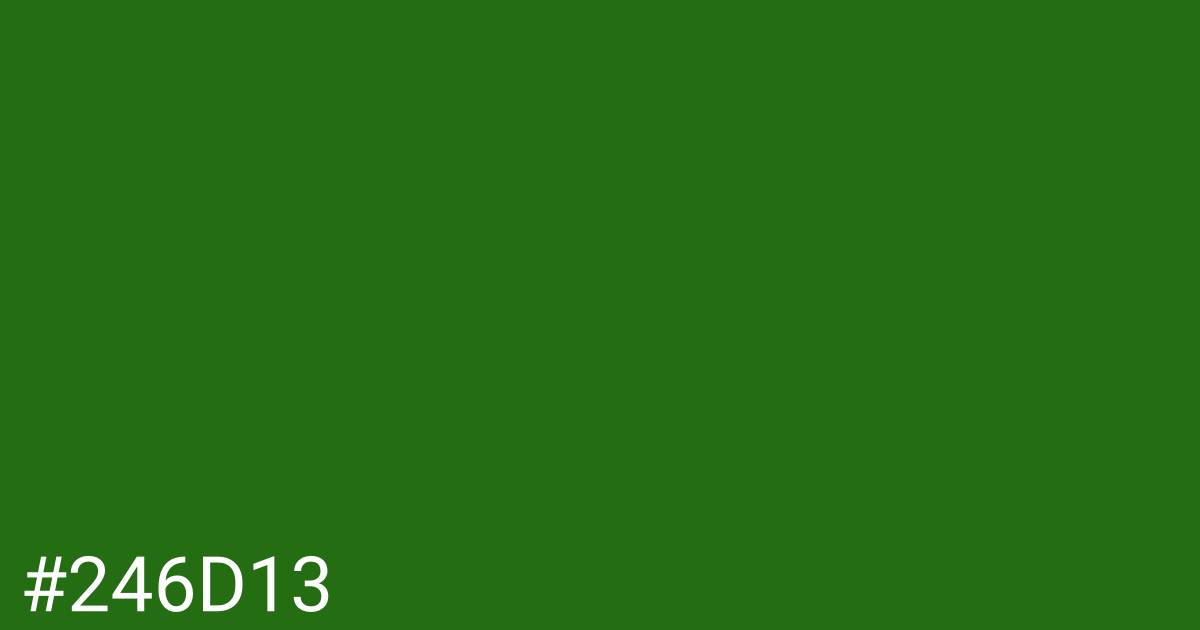 Hex color #246d13 graphic