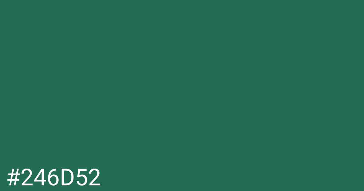 Hex color #246d52 graphic