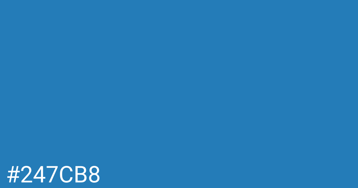 Hex color #247cb8 graphic