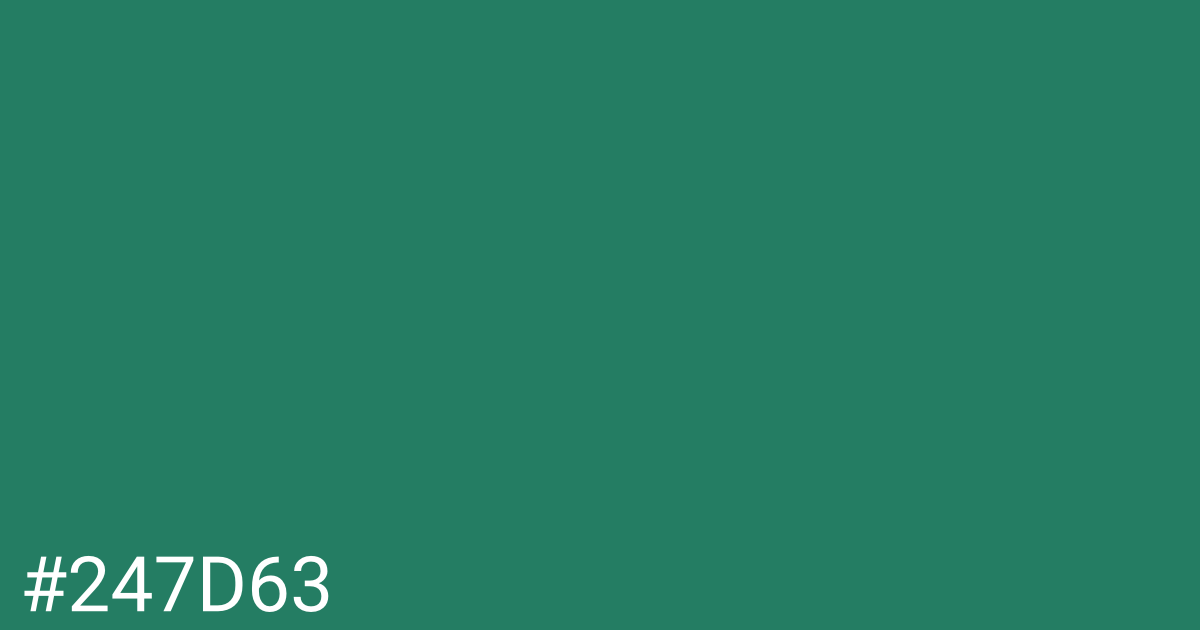 Hex color #247d63 graphic