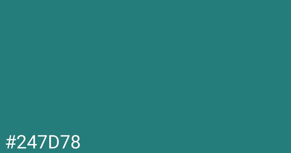 Hex color #247d78 graphic