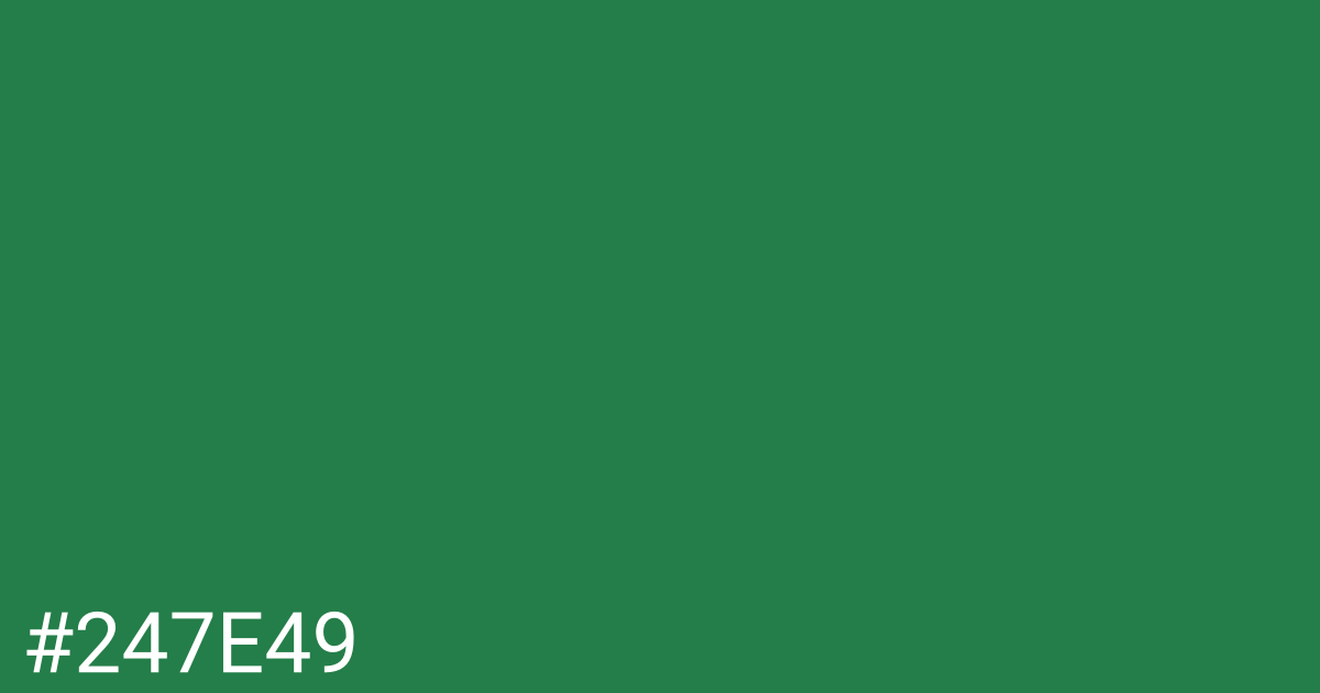 Hex color #247e49 graphic