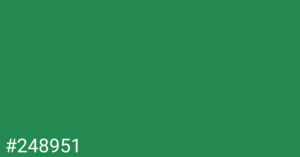 Hex color #248951 graphic