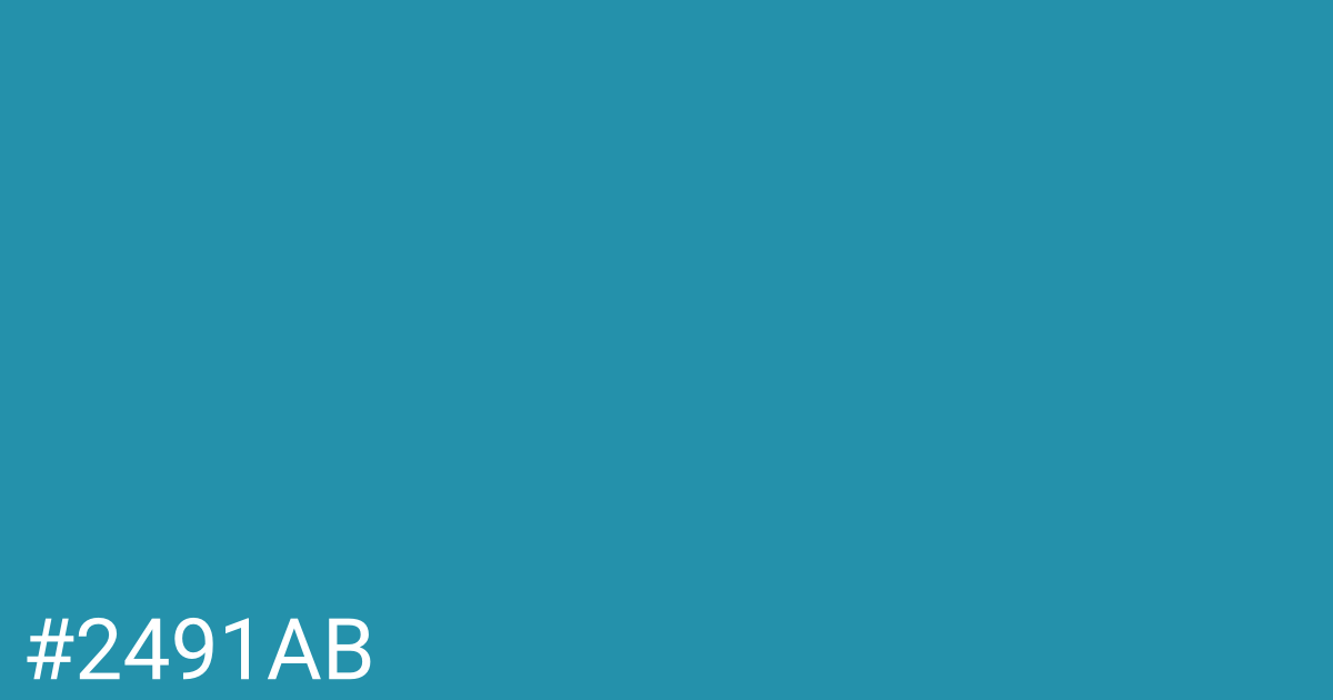 Hex color #2491ab graphic