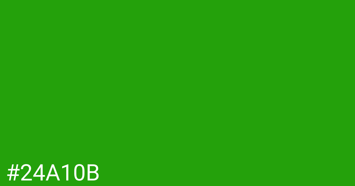 Hex color #24a10b graphic