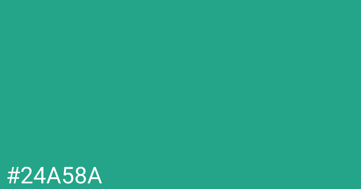 Hex color #24a58a graphic