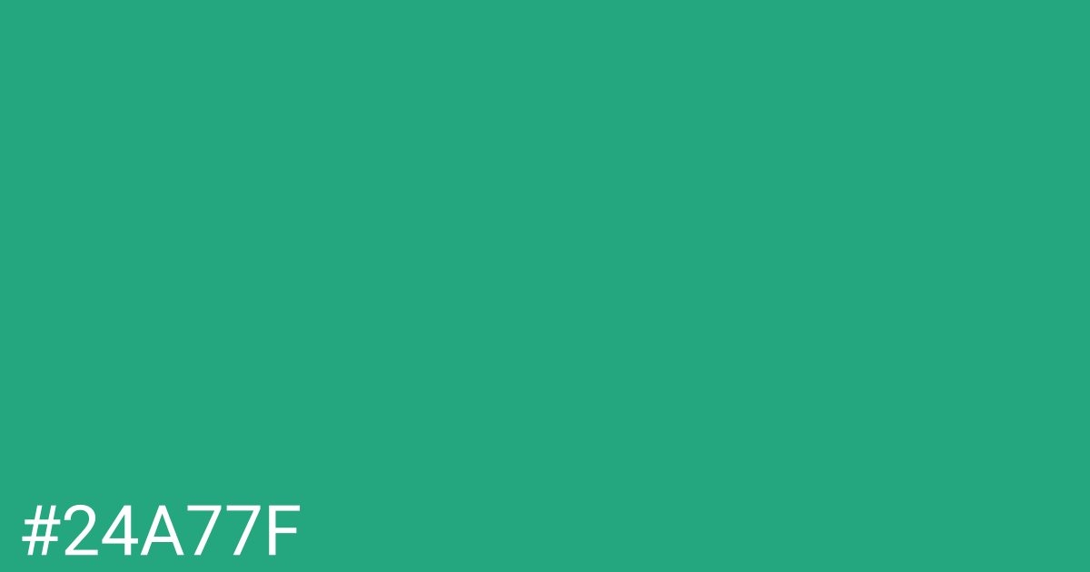 Hex color #24a77f graphic