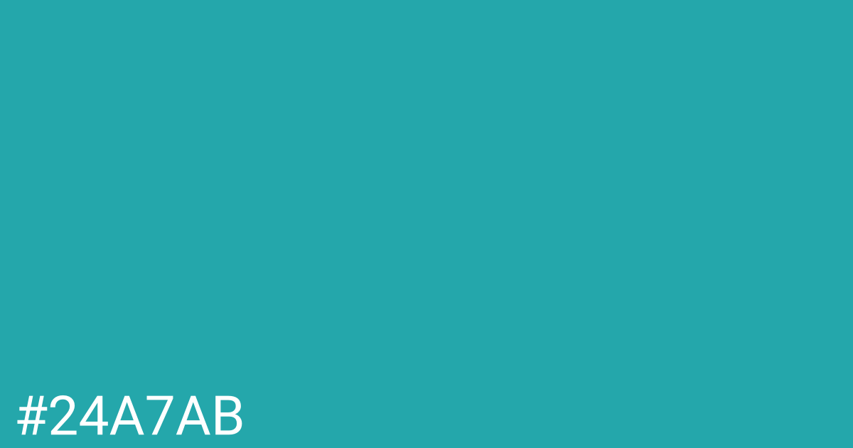 Hex color #24a7ab graphic