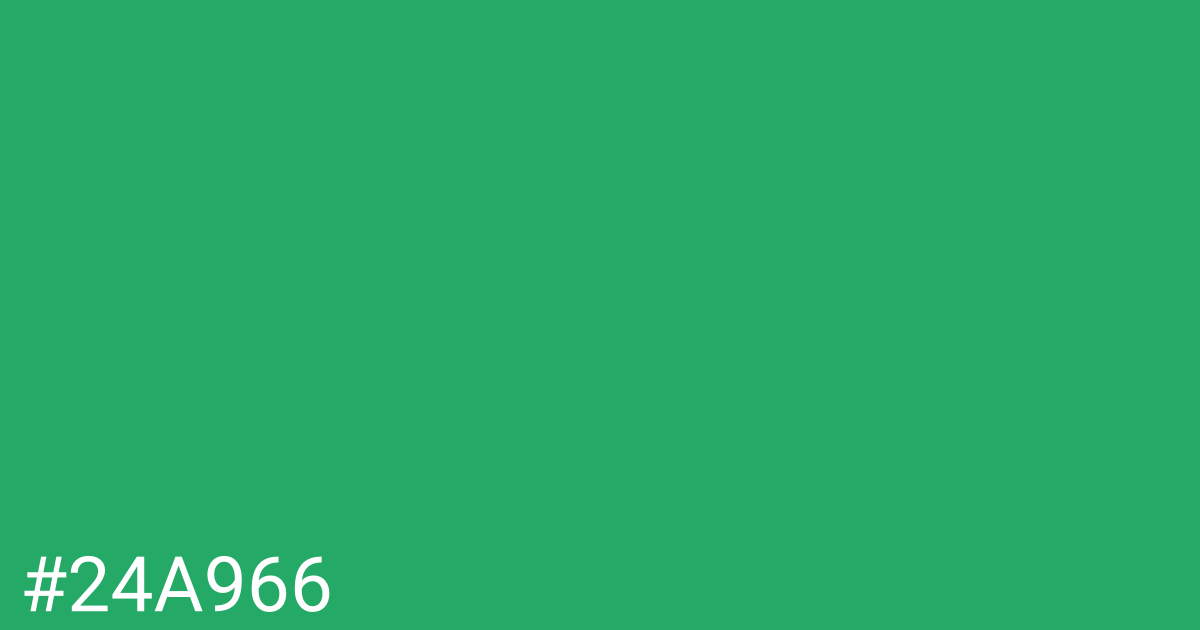 Hex color #24a966 graphic