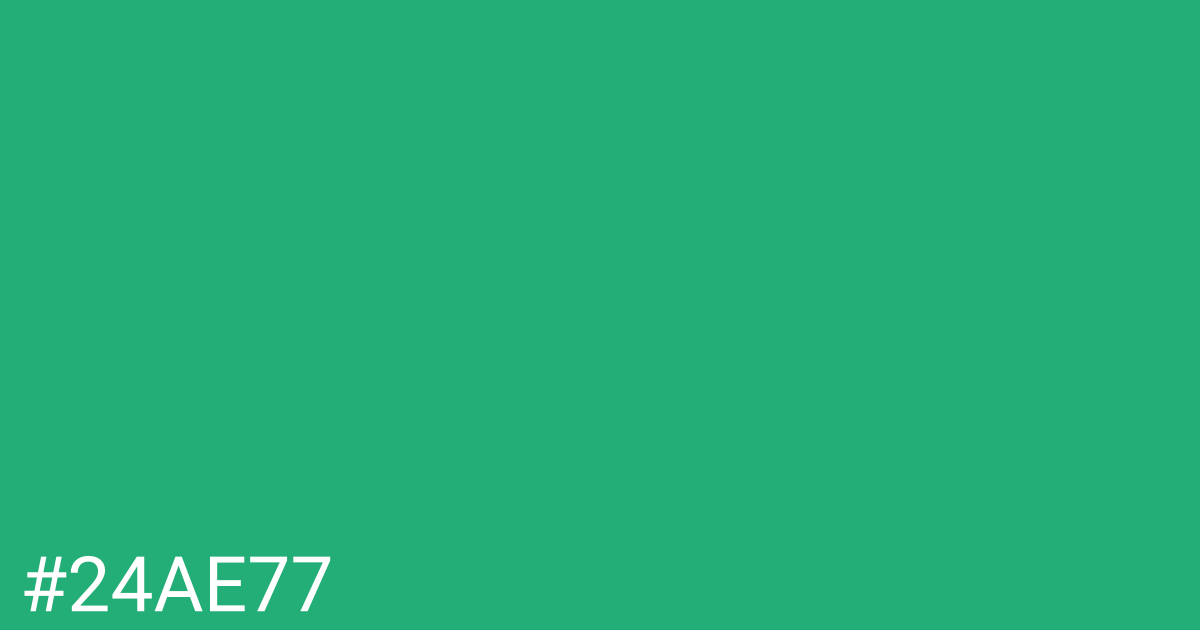 Hex color #24ae77 graphic