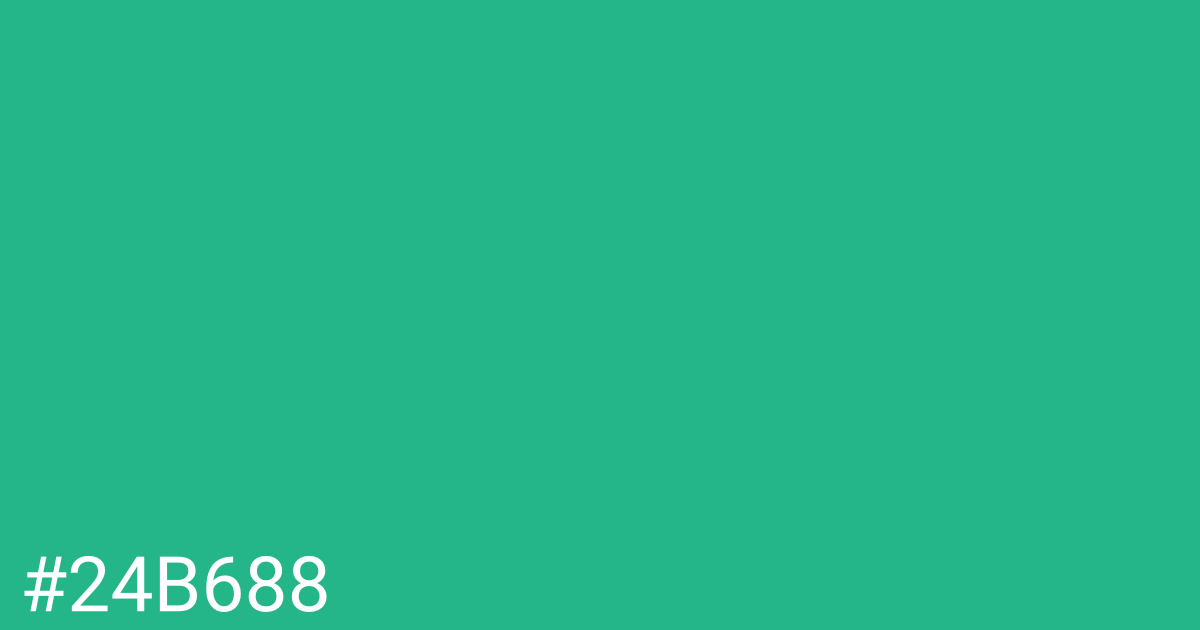 Hex color #24b688 graphic