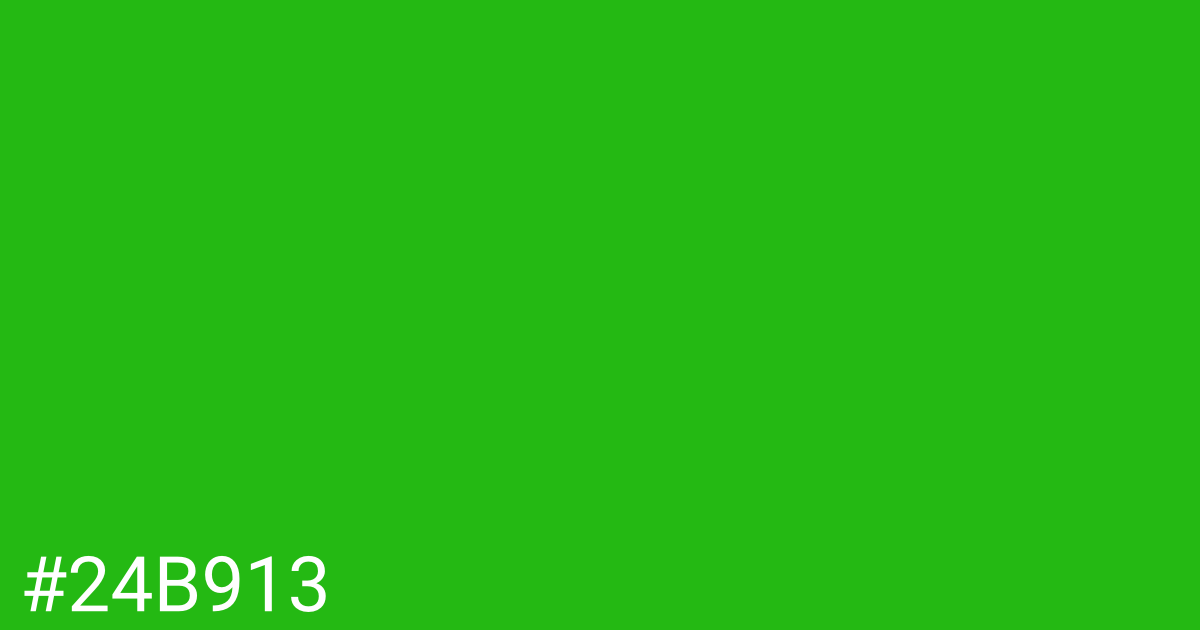 Hex color #24b913 graphic