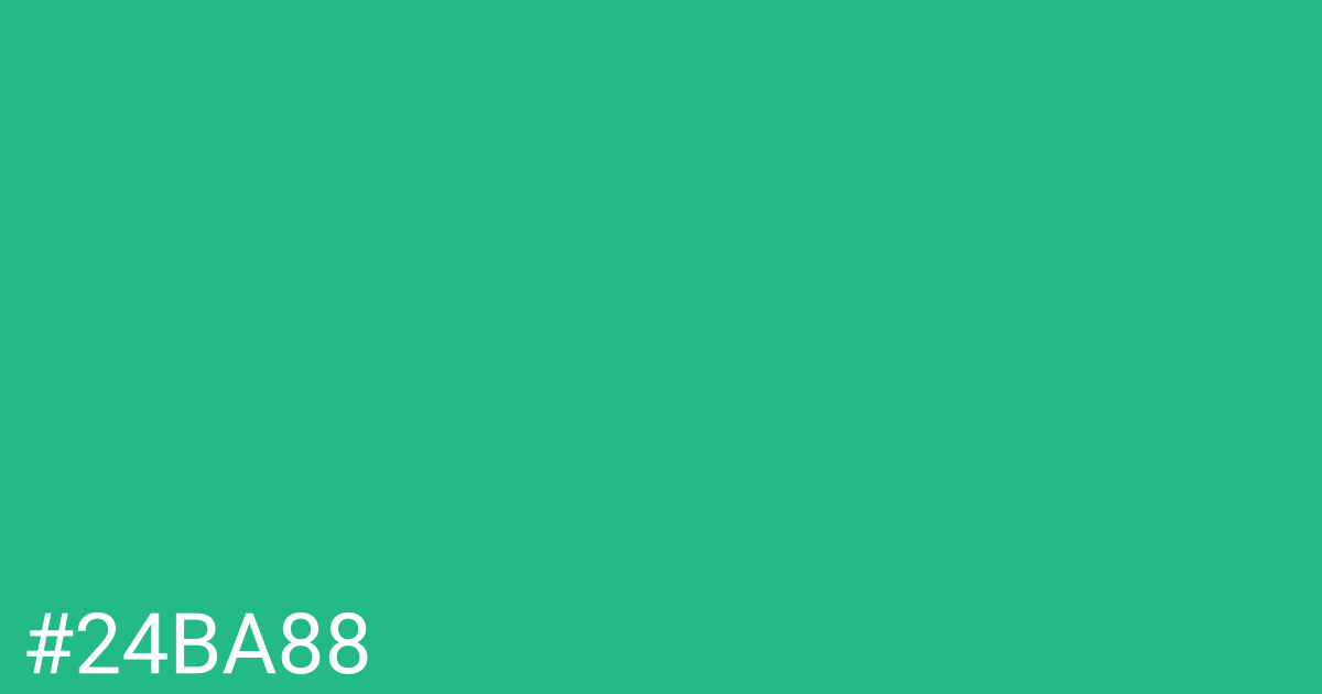 Hex color #24ba88 graphic