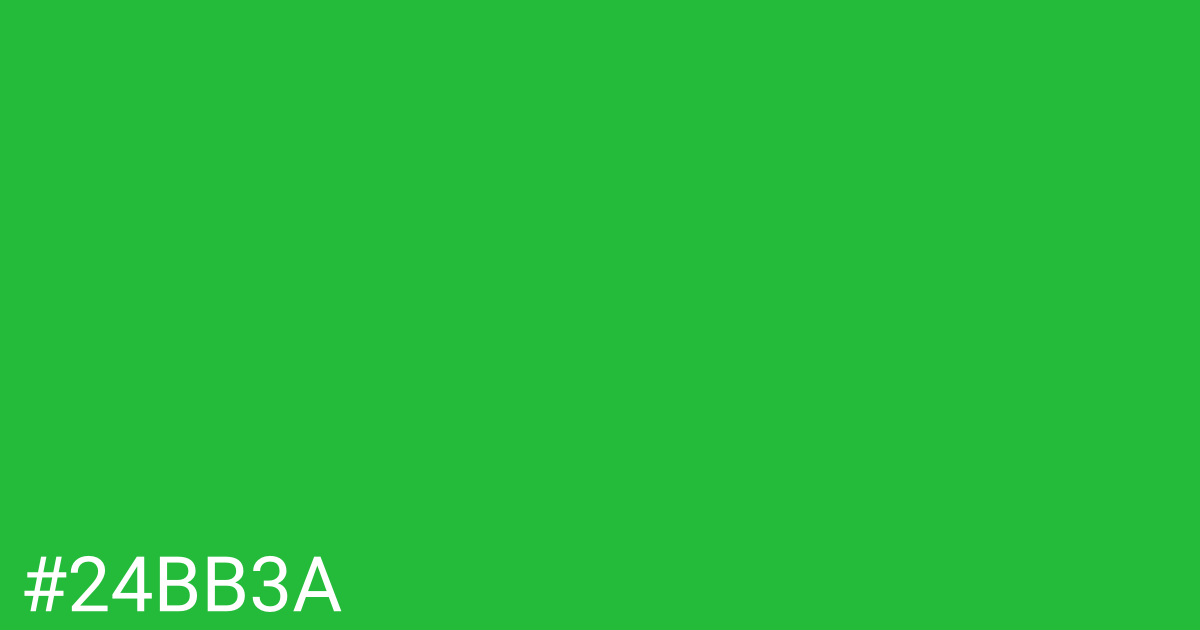 Hex color #24bb3a graphic