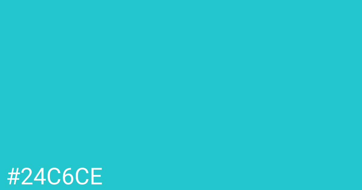 Hex color #24c6ce graphic