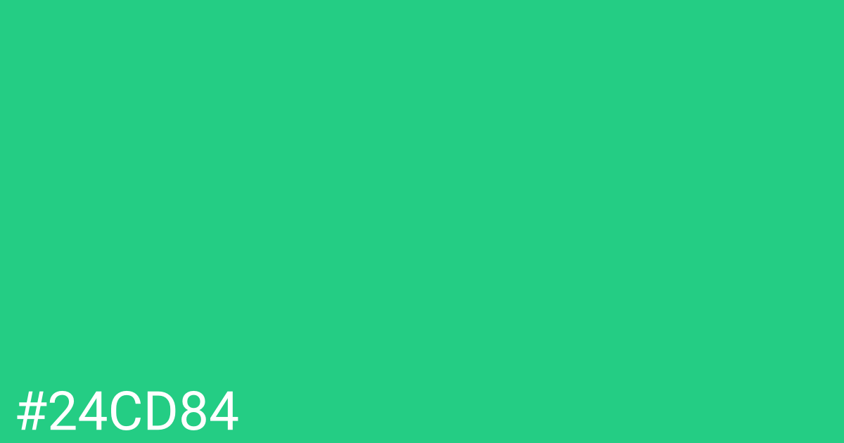 Hex color #24cd84 graphic