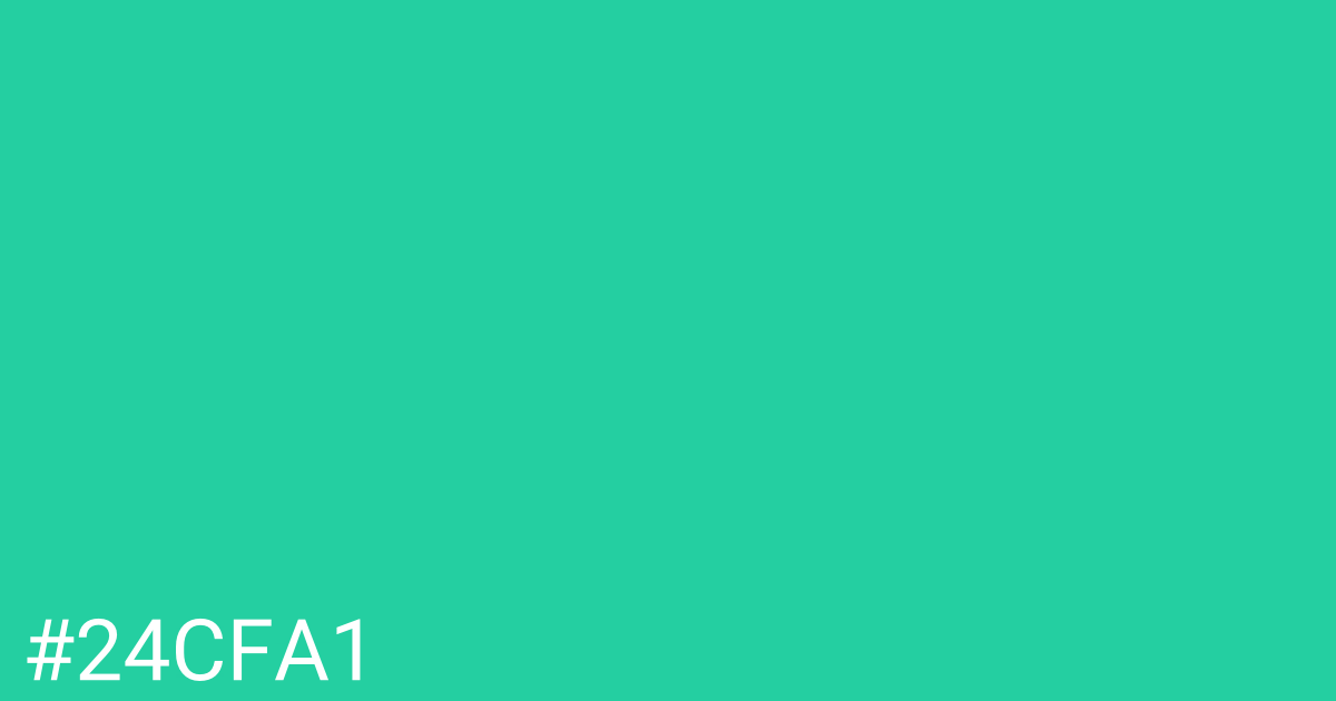 Hex color #24cfa1 graphic