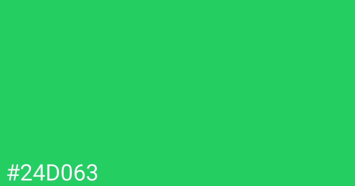 Hex color #24d063 graphic