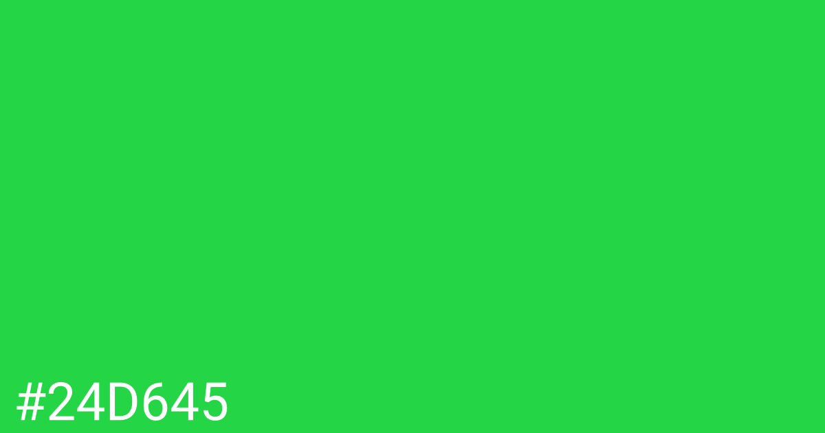 Hex color #24d645 graphic