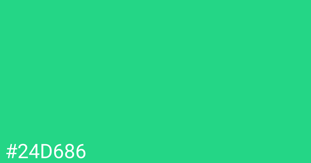 Hex color #24d686 graphic