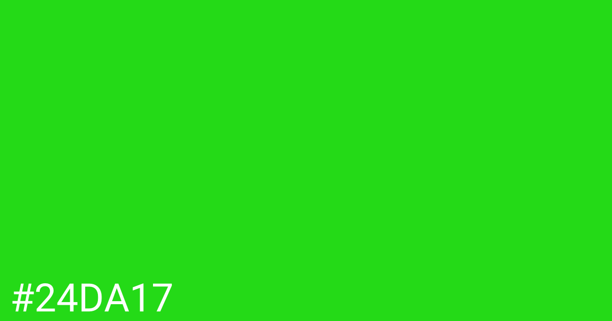 Hex color #24da17 graphic