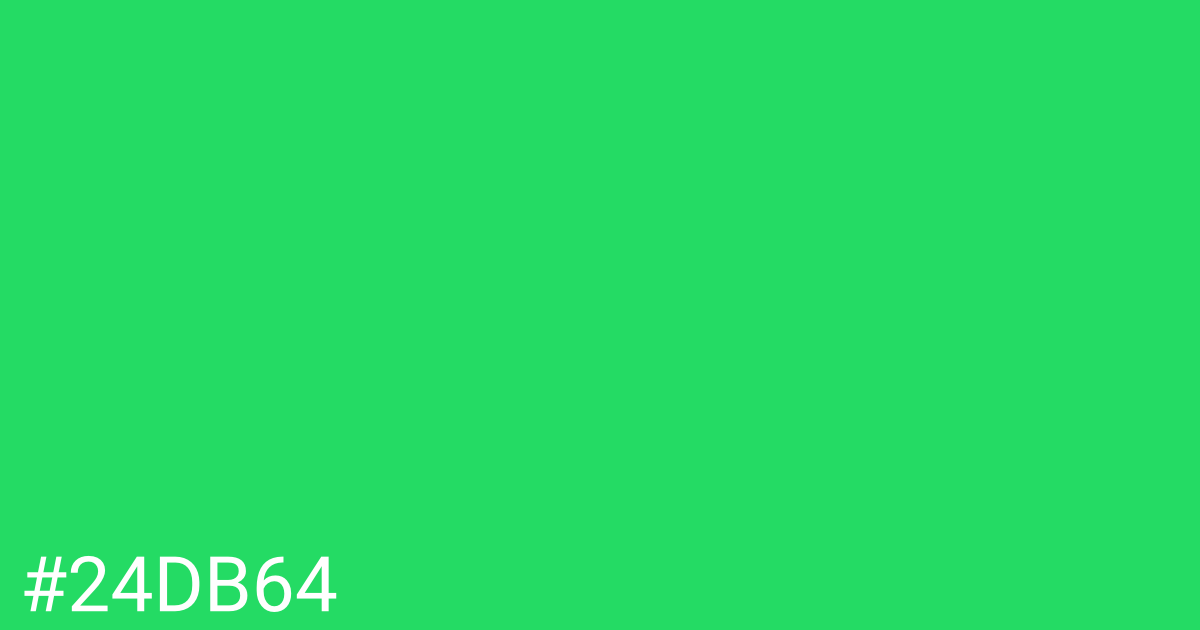 Hex color #24db64 graphic