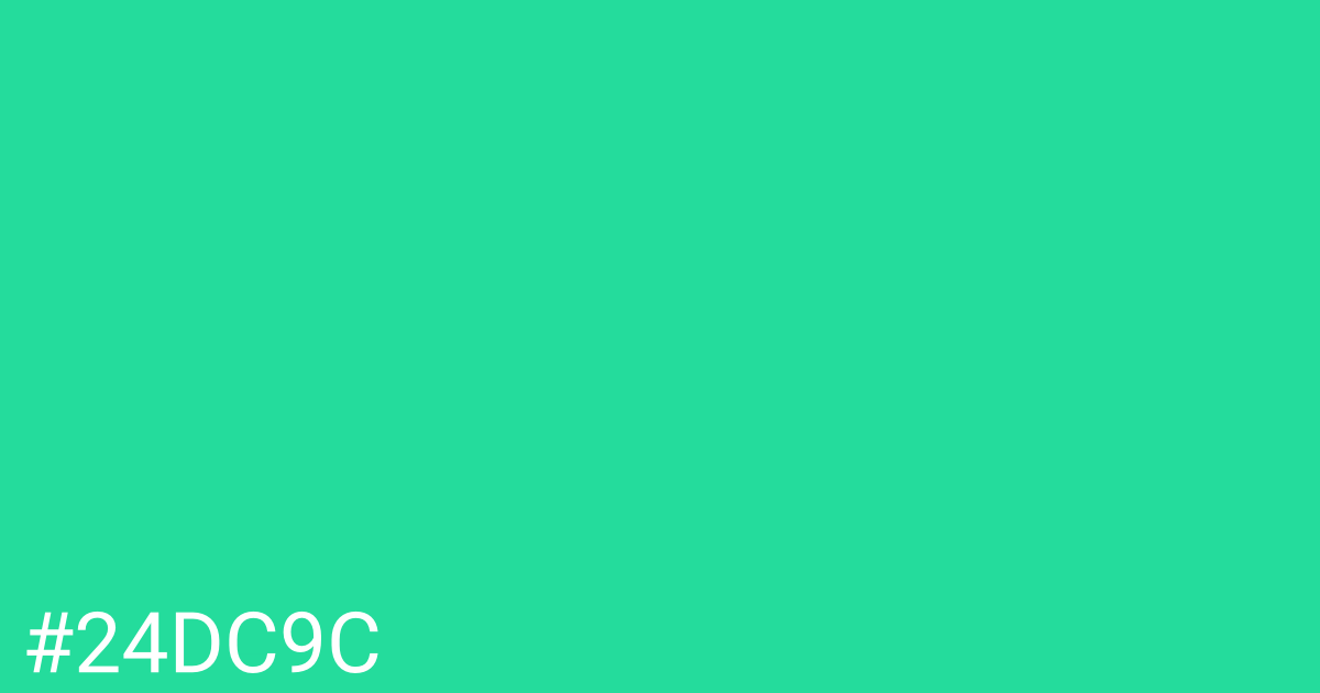 Hex color #24dc9c graphic