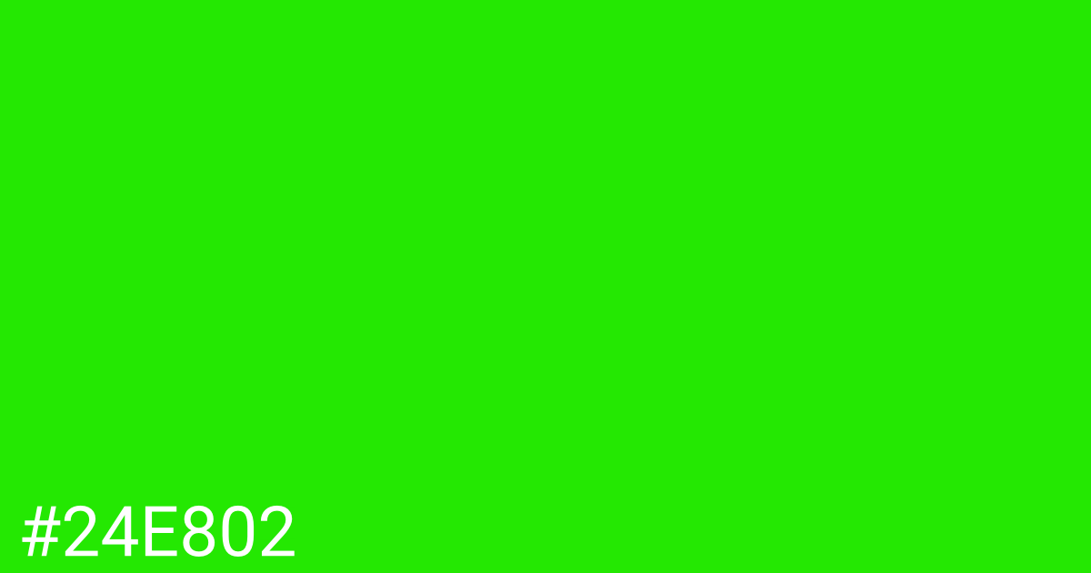 Hex color #24e802 graphic