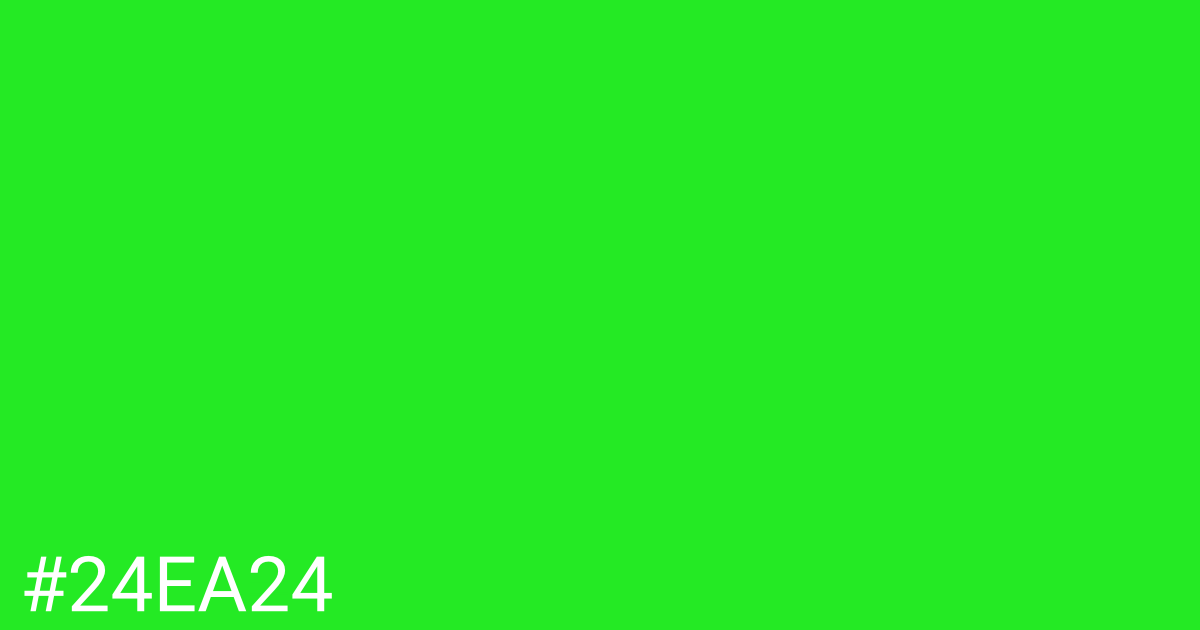 Hex color #24ea24 graphic