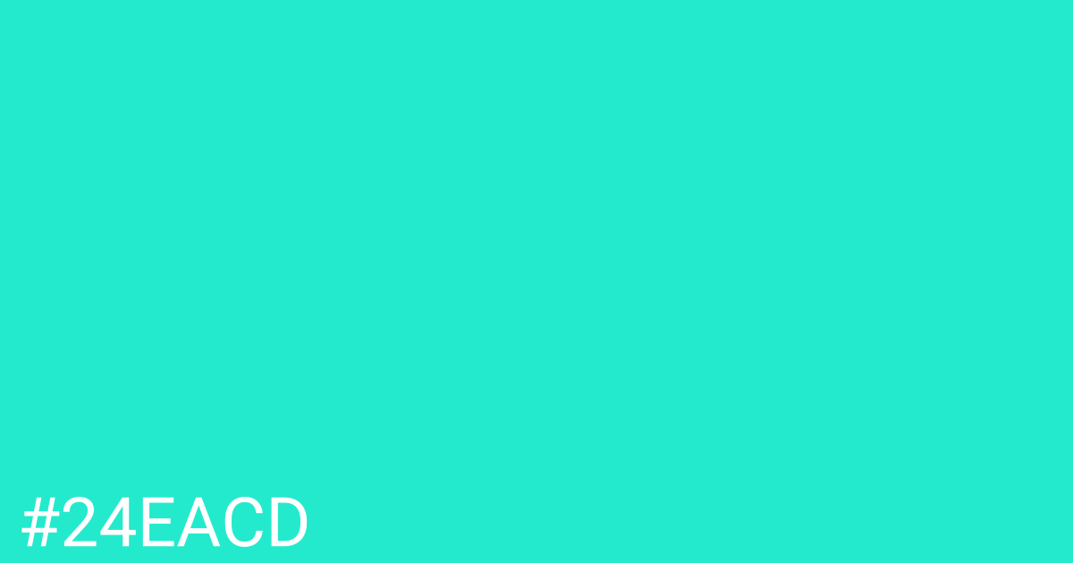 Hex color #24eacd graphic