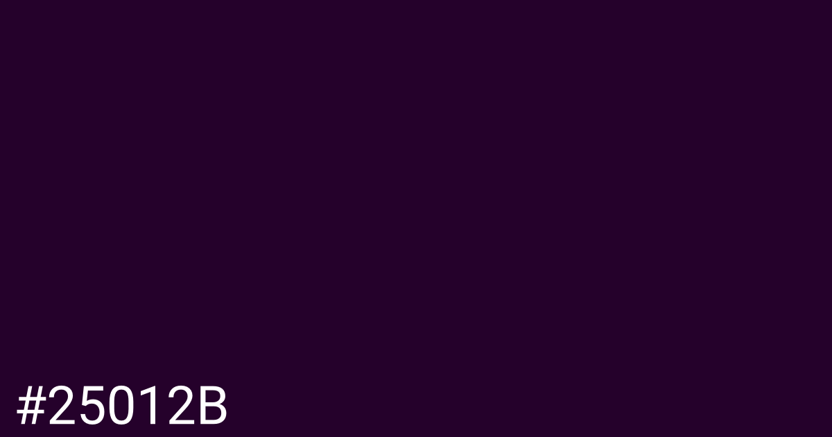Hex color #25012b graphic