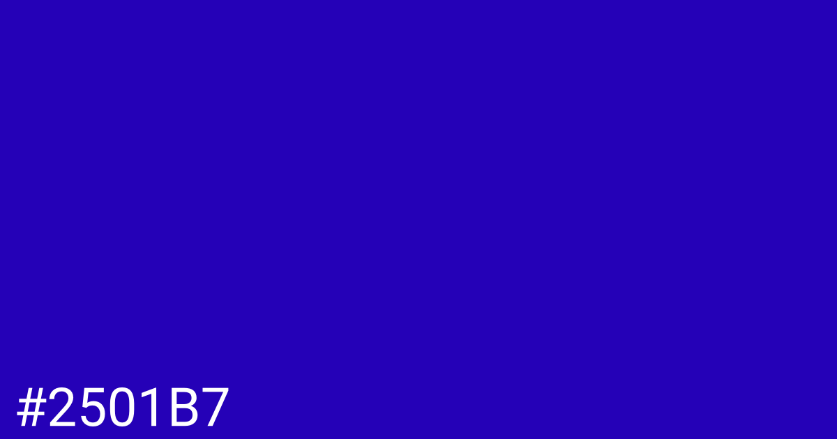 Hex color #2501b7 graphic