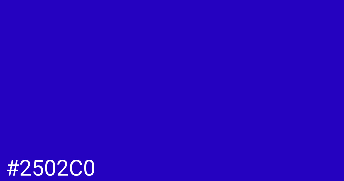 Hex color #2502c0 graphic