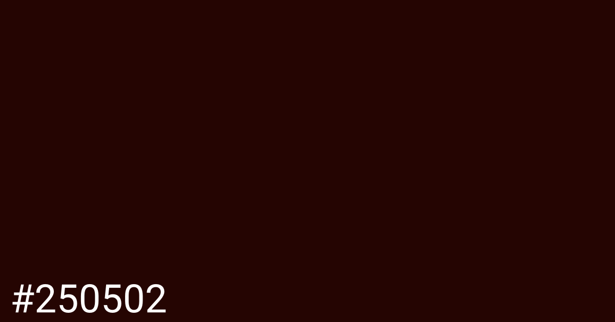 Hex color #250502 graphic